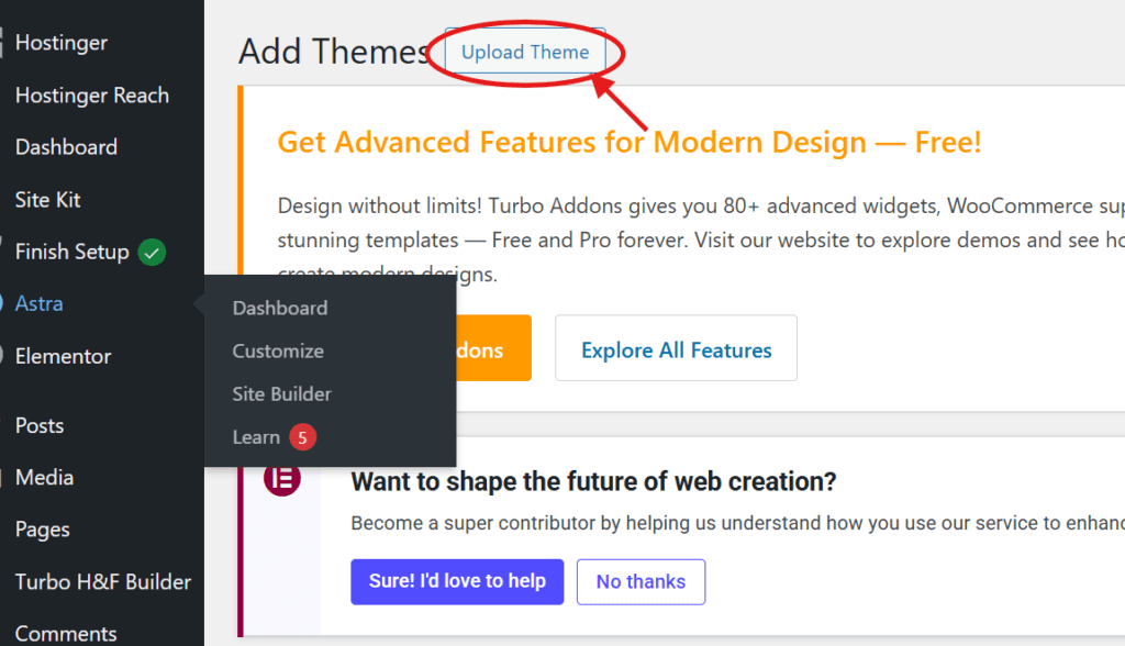 upload theme in wordpress