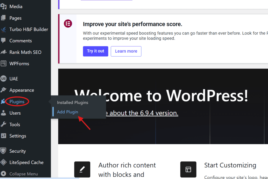 add plugin in wordpress