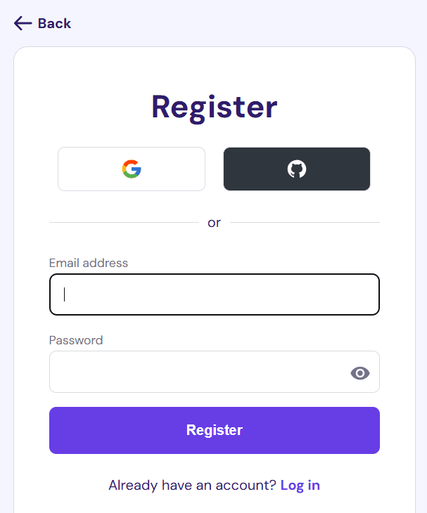 register hostinger account